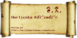 Herlicska Kázmér névjegykártya